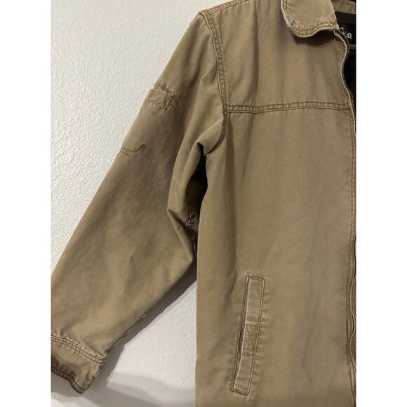 Redhead Tan Canvas Fleece Lined Zip Front Jacket Size‎ Medium - Picture 11 of 11